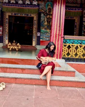 Ankita Shrivastav Instagram - Little red riding hood
Met a few monks 
They asked her to breathe in
She accidentally breathed out
They told her of the middle path
She couldn't get the math of it right
They asked her to keep it mild
She said 
She’s ready to greet 
The wild ❤️✨

- Ankita