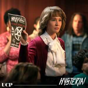 Anna Camp Instagram - Here’s your first look at the new thriller series #Hysteria! set in the 1980s and revolving around the Satanic Panic of the era. Mark your calendars for the premiere October 18 on @Peacock.