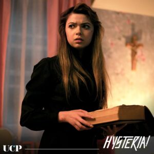 Anna Camp Instagram - Here’s your first look at the new thriller series #Hysteria! set in the 1980s and revolving around the Satanic Panic of the era. Mark your calendars for the premiere October 18 on @Peacock.