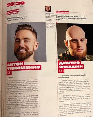 Anton Tymoshenko Instagram - Хлопець з села Приміського попав у Форбс. Якщо вам цікава моя історія успіху, розкажу вам як я підкорив Київ. 

Одна поїздка в метро коштує 8 гривень. А якщо купити одразу 50 поїздок на картку, то там проїзд по 6,50 виходить. 

Якщо серйозно, то бути у списку поряд з героями України це честь, на яку я не заслужив. Сподіваюсь моя робота хоча б на 0,0001% допоможе Силам безпеки й оборони України.
