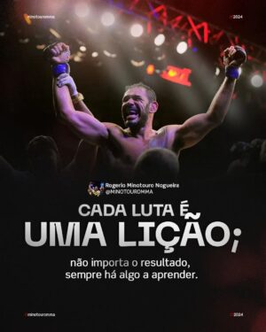Antônio Rogério Nogueira Instagram - Cada dia de treino, cada hora de preparação e cada sacrifício feito nos aproxima de nossos objetivos.
 
A jornada de um lutador é repleta de desafios, mas é a determinação constante e a força de vontade que nos impulsionam a superar qualquer obstáculo.

Não se trata apenas de vencer dentro do octógono, mas de aplicar esses mesmos princípios em todas as áreas da vida. 

A disciplina molda nosso caráter, e a dedicação nos leva a lugares que jamais imaginamos alcançar.

Obrigado a todos que me apoiam nessa trajetória. 

Vamos seguir firmes, sempre em busca do melhor!

#Disciplina #Dedicação #Minotouro #Sucesso #Esforço
