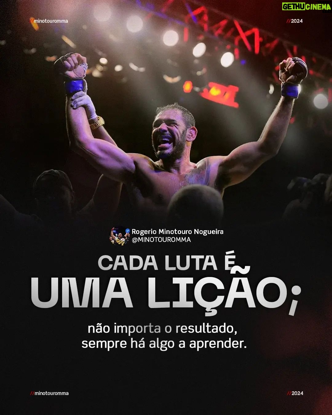 Antônio Rogério Nogueira - 248 Likes - Cada dia de treino, cada hora de preparação e cada sacrifício feito nos aproxima de nossos objetivos.
A jornada de um lutador é repleta de desafios, mas é a determinação constante e a força de vontade que nos impulsionam a superar qualquer obstáculo.
Não se trata apenas de vencer dentro do octógono, mas de aplicar esses mesmos princípios em todas as áreas da vida.
A disciplina molda nosso caráter, e a dedicação nos leva a lugares que jamais imaginamos alcançar.
Obrigado a todos que me apoiam nessa trajetória.
Vamos seguir firmes, sempre em busca do melhor!
#Disciplina #Dedicação #Minotouro #Sucesso #Esforço