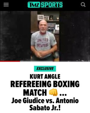 Antonio Sabàto, Jr. Instagram - @therealkurtangle 
will referee Celebrity Boxing Bahamas December 7 
TV Star and Model @antoniosabatojr takes on Real Housewives own @joe.giudice 
“Battle of the Italian’s” in the Bahamas!

For more info on how to be involved, contact officialcelebrityboxing.com 
or @damonfeldmanofficial 

Presented by
 @theburntcoffeecompany 
@celebrityboxing1

Full story on TMZ.com now