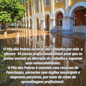 Antonio Villeroy Instagram - A Fundação Pão dos Pobres é uma das instituições que estamos apoiando, nesse momento difícil porque passa Porto Alegre.

O Pão dos Pobres existe há 129 anos acolhendo e protegendo milhares de crianças, adolescentes e jovens em situações de vulnerabilidade.

Muitas dessas crianças moram no Pão dos Pobres e precisam, especialmente neste momento de calamidade, da tua ajuda, pois o local está totalmente inundado e tiveram que sair da sua sede.

E agora eles precisam muito da tua ajuda para recuperar o espaço e voltar a oferecer esses serviços. 

E siga o Instagram deles @fundacaopaodospobres 

Apoie o Pão dos  Pobres 

Pela chave PIX: E-mail paodospobres@paodospobres.com.br

Para doações internacionais:

O Pão dos Pobres de Santo Antônio
Swift: BRASBRRJCTA
Agência Vinculada: 0010 - EMPRESA PORTO ALEGRE (RS)
Conta Vinculada: 205.076-5
IBAN: 8500000000000100002050765C1