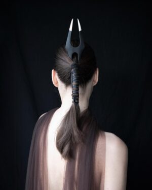 Anu Tera Instagram - • Fang Hairpin • #anutera #hairpins #hairstyles #darkfashion #adornment #talisman #fangs #wearableart