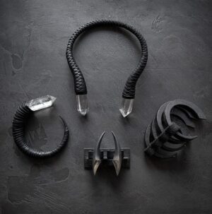 Anu Tera Instagram - • Earth Magic • #anutera #talisman #gothicjewelry #allblackeverything #darkfashion #wearableart #leatherjewelry #blacksmithing
