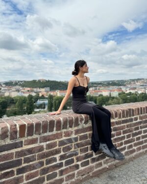 Anusha Viswanathan Instagram - Praha, you will follow me forever like a shadow. 💜🖤🤍
.
.
.
📸: @adi2gupta ❤️‍🔥
.
.
.

#prague #views #love #mood #panorama #travel #traveller #travelphotography #travelblogger #travelgram #europe #summerineurope #fashion #blackdress #blackismyhappycolor #aesthetic #darklips #aurora #dreamy #jenesaisquoi #fashionblogger #lifestyleblogger #music #explore #experience #discover #windy #windinmyhair