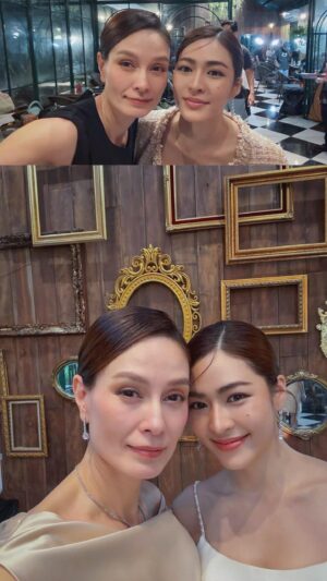 Apasiri Nitibhon Instagram - เบื้องหลังเหมือนจะหลงลูกสะใภ้😋😂 ดูเขาส่งพลังกัน♥️💯
#ใจซ่อนรัก #thesecretofus 
#งานอาภา 
#เบื้องหลังบายอาภา😊
