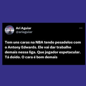 Ari Aguiar Instagram - Esse cara e os Timberwolves vão dar trabalho demais na nba. 
#nba
#nbaplayoffs #nbabrasil 
#basket
#baquete 
#nbanaespn