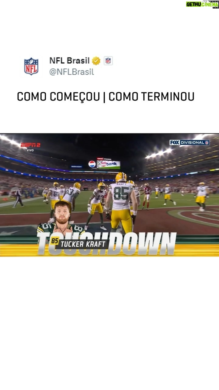 Ari Aguiar - 26.5K Likes - Um retorno de Kickoff gigantesco, com um fumble, bola quicando no campo e recuperada pelo Packers. Jordan Love em campo, com mais um touchdown e conversão de dois pontos para deixar a vantagem em uma posse. UFA! 😮💨 😂
📺 @espnbrasil
🎙️ @ariaguiar @antonycurti
🎟️ Compre o seu ingresso para a maior festa de Super Bowl fora dos EUA, o NFL in Brasa! Link na bio
#NFLBrasil
