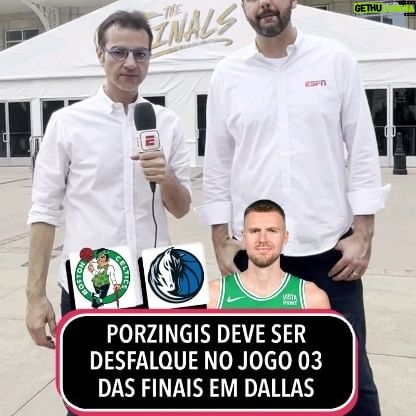 Ari Aguiar - 2.7K Likes - Últimas infomações sobre a lesão do pivô do Boston Celtics, peça fundamental nas duas vitórias do time contra Dallas.
Assista ao jogo 3 das Finais da NBA entre Maverics x Celtics nessa quarta (12), às 21h30, pela #ESPNnoStarPlus! Acesse pelo link na bio ou pelos destaques.
#NBAFinalsNaESPN #NBAFinals #NBA #Celtics #Porzingis #DifferentHere