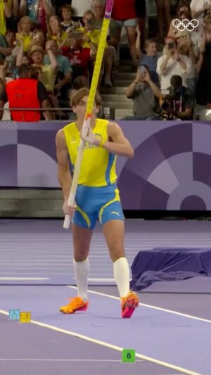 Armand Duplantis Instagram - Mondo Duplantis is out of this world! ✈️🌍

Listen to the roar inside the Stade de France as he set a new world record of 6.25m. 🔥

#Olympics #Paris2024