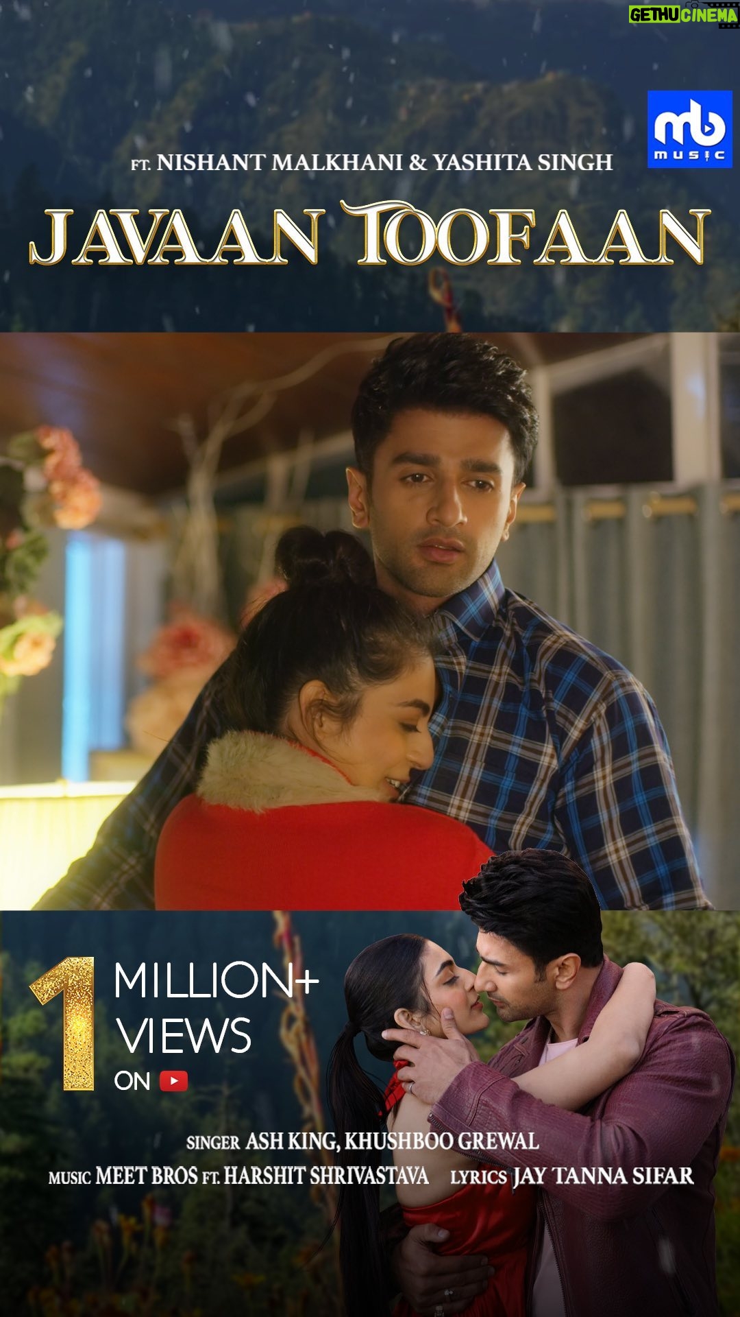 Ash King - 1.7K Likes - 1 Million views and counting!❤️
#JavaanToofaan has already made its way to your hearts. Thank you for the love!✨
.
.
.
.
.
Singers: @ashkinglive @khushbookg
Music: @meetbrosofficial @harmeet_meetbros @meet_bros_manmeet @harshit.music
Lyrics: @jayjustincase
Actors: @nishantsinghm_official @yashita__singh
Director: @iammiddha
@puneetsbedi
Label Head: @rrajeev.sharma
Music Produced by: @adityadevmusic
Music Production Head: @uddipansharma_
Live Guitars: @akashravichopra
-
#1million #1millionviews
#meetbros #mbmusic #music #javaantoofaan #romanticsongs #newsong #newrelease #reels #explore #outnow