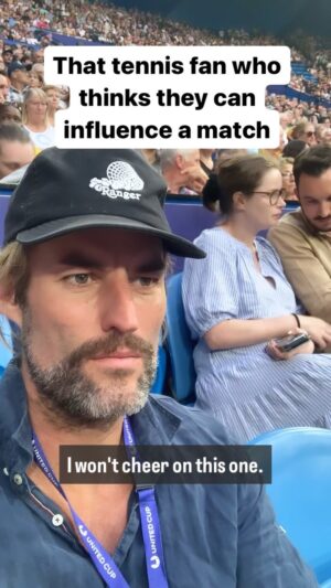 Ash Williams Instagram - That tennis fan who thinks they can win points from their seat. P.S You’re welcome @alexdeminaur 😂 #tennis #unitedcup #goaussies