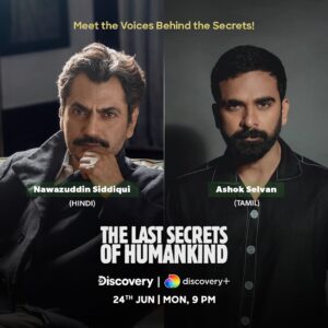 Ashok Selvan Instagram - How did we evolve from the wild to building civilizations? 
Witness the incredible transformation of human history, shared in the enigmatic voices of Nawazuddin Siddique and Ashok Selvan!

Watch “The Last Secrets of Humankind”, premiering on 24th June, Monday at 9 PM only on Discovery Channel India & discovery 

#DiscoveryPlusIndia #DiscoveryPlusIn #DiscoveryPlus #DiscoveryChannel #DiscoveryChannelIn #DiscoveryChannelIndia #TheLastSecretsofHumankind #humanhistory #NawazuddinSiddique #AshokSelvan