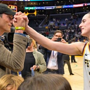 Ashton Kutcher Instagram - Props @caitlinclark22 on W 1. Even Bigger props on being someone to look up to! Take your shot! #hawkeyes