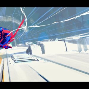 Aurélien Predal Instagram - Miguel VS Miles - Vertical Train sequence lighting keys for #spidermanacrossthespiderverse .

When I started working on this sequence @wendelldalit already painted some amazing keys for the shots which appeared in the first trailer. Those were a great guide to paint the remaining keys of the sequences.

It was a lot of fun to play with the markers aesthetic and construction lines for the background of the 2099 world. In this sequence I’ve also been given the task to explore the FX of Miguel’s energy suit for this fight against Miles.

#spiderversemovie #acrossthespiderverse #miguelohara #milesmorales #visualdevelopment #animationart #actionsequence