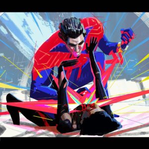 Aurélien Predal Instagram - Miguel VS Miles - Vertical Train sequence lighting keys for #spidermanacrossthespiderverse .

When I started working on this sequence @wendelldalit already painted some amazing keys for the shots which appeared in the first trailer. Those were a great guide to paint the remaining keys of the sequences.

It was a lot of fun to play with the markers aesthetic and construction lines for the background of the 2099 world. In this sequence I’ve also been given the task to explore the FX of Miguel’s energy suit for this fight against Miles.

#spiderversemovie #acrossthespiderverse #miguelohara #milesmorales #visualdevelopment #animationart #actionsequence