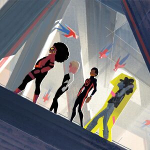 Aurélien Predal Instagram - #acrossthespiderverse colorkeys
Walking through the Nueva York Taskforce HQ - introducing Peter Parkedcar, the sentient Spider Car (well done @ninjayuhki for bringing it in the film) and the over dramatic Ben Reilly: “Sorry, I can’t talk right now. I’m thinking about my past”

#acrossthespiderverse #spidermanacrossthespiderverse #spiderversemovie #spiderverse #benreilly #peterparkedcar #hobiebrown #gwenstacy #milesmorales #visdev #visdevart #sonypicturesanimation