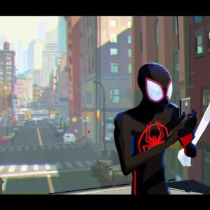 Aurélien Predal Instagram - #spidermanacrossthespiderverse 
“My Name is Miles Morales” sequence color keys. It was a very fun sequence to work on - a bit more realistic that what I’m used to paint, with mostly coloured grey and muted colours for the fight with spot images. 

The first image, outside the shop, is heavily based on @tlamdoods ‘ amazing design painting of that set, here the light is just slightly different.

(Only realising now that apparently I forgot to paint some of Spot’s spots on the second image… 😅)

#spiderversemovie #spiderverse #milesmorales #spot #thespot #visdev #animationart #sonypicturesanimation