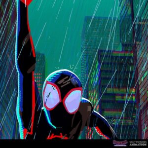 Aurélien Predal Instagram - Colorkeys for #acrossthespiderverse 

I love the dramatic green sky of this sequence, based on earlier Earth-42 concept pieces by @okeefe_artist 

#spiderverse #vizdev #milesmorales #green