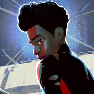 Aurélien Predal Instagram - #spidermanacrossthespiderverse - Last batch of colour keys from the ‘Vertical Train Sequence’ .

That shot with all the spider people was both super fun and challenging to paint: the layout I initially was given only had a generic Spider-Man model duplicated many times. The rough poses and placements were there, but they didn’t have any character specificity. 

I was later given a big pdf with designs (mostly done by @kristaferanka I think) of all the characters the directors wanted to cast in this scene. They were so many! The cool thing is that I could decide where to place each of them in the image in order to get - in my opinion - the best composition possible for that key. Then it was just about finding a way to keep all those character readable and paint it the most efficiently possible, as time was running. Quite glad there was the T-Rex in the cast! Can’t remember though if it’s still there in the final shots… 

(For the shot with Miles falling toward the city, I copy-paste pieces and painted on top of one of @macksztaba ‘s massive Nueva York design painting)

#spiderversemovie #spiderverse #spiderman #spidermantrex #trex #milesmorales #sonypicturesanimation