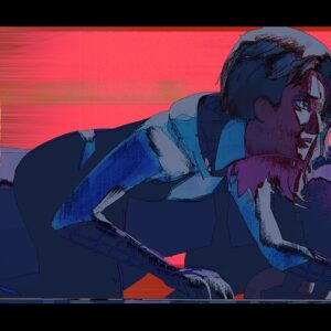 Aurélien Predal Instagram - #spidermanacrossthespiderverse color keys for the vertical train sequence - those shots were particularly great to test various lighting and graphic treatments as the surrounding billboards pass next to the characters. For those alt versions ´2001: A Space Odyssey’ was definitely a reference!

#spiderversemovie #spiderverse #gwen #gwenstacy #peterparker #sonyanimation #2001aspaceodyssey #animationart #vizdev
