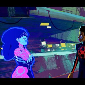 Aurélien Predal Instagram - Go-home room colorkeys for #acrossthespiderverse 

I tried various color light variants for this area, which was initially designed in blue tones (by @jaythakur ), taking as inspiration the 60’s Space 1099 comic book and retro SF illustration look. Was fun! It eventually went full circle, back to blue - which often happen as part of the creative process! 

#spiderverse #spiderversemovie #spiderverseacrossthespiderverse #milesmorales #hobiebrown #gwenstacy #margokess #spiderbyte #visdev #visdevart