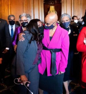 Ayanna Pressley Instagram - A true movement builder, truth teller, and champion of the people. @coribush, it has been an honor to work alongside you in Congress.

Dark money in politics remains a threat to our democracy, but our Work for justice will continue.

My forever sister-in-service. Thank you 💜

To #TeamCori—all the staff, volunteers, and their families, advocates and supporters, community members who organized rallies, hosted GOTV events, knocked on doors, made phone calls—thank you💐for your sweat equity, for your partnership, and for laboring in love for this movement💜