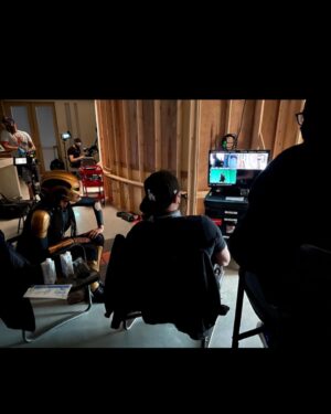 Azie Tesfai Instagram - Getting to co-write this episode tonight was a DREAM. I got a month to go join the writers room (love our writers and that daily 10-5!). But many of the rewrites were on set. Here is a collection of the random places between scenes doing passes on a draft and notes calls in trailers and set closets😂🤣🤣🤓🤓