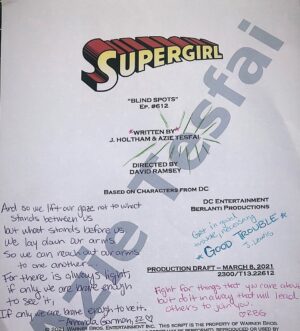 Azie Tesfai Instagram - My first script!😭❤️

I have Amanda Gorman’s words written on the front page and Cornel West’s incorporated in our second 💛