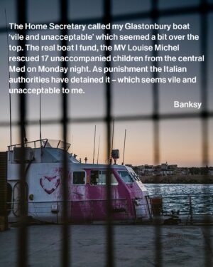 Banksy Instagram - .
@louisemichelcrew 
mvlouisemichel.org