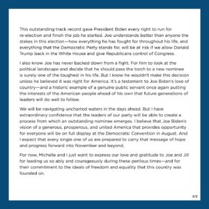 Barack Obama Instagram - Joe Biden has been one of America’s most consequential presidents, as well as a dear friend and partner to me. Today, we’ve also been reminded – again – that he’s a patriot of the highest order.