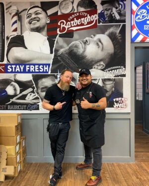 Barry Kerch Instagram - Got my beard tightened up @urbancitybarbercompany today.  Legit people!! Thanks Franco for the cut, and Juan for being a great host.  Wonderful experience.  #shinedown #campaignagainstnegativity #beard #beardgang #beardstyle #barbershop #urbancity #manscaping