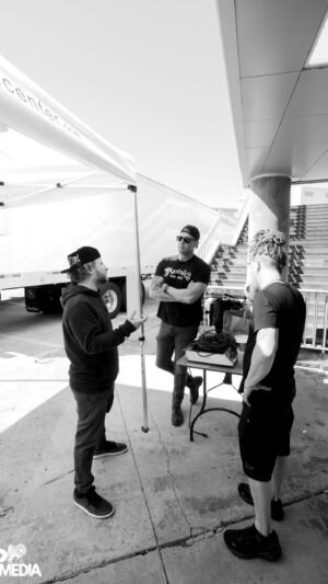 Barry Kerch Instagram - One of @shinedown’s favorite pre-show rituals is inspired by a passion for food and fire! 

With an extensive touring schedule that requires a high energy, arena level performance, it’s imperative that the band and crew stay fueled. 

@zmyersofficial and @bkerchofficial recently had the chance to invite special guest, Chef @alexbelew to join them before hitting the stage. Both have spent the greater part of two decades creating memories for their guests through the performance of cooking and music. 

Recipes, techniques, and stories were shared, all while making a few favorite dishes and learning something new from each other. 🔗 in bio   story for the full recap and recipe.

Shinedown is bringing the heat AGAIN starting Sunday for the fall leg of The Revolutions Live Tour. 

Shout some fiery 🔥 pre-show recipe ideas in the comments!

🎥 @sanjayparikhphoto

#BBQ #Traeger #TraegerGrills #TraegerNation #LaborDayWeekend #TheRevolutionsLiveTour #Shinedown #Cooking #PreShowGrillandChill #RockMusic #PreShowRitual #GrillTime
