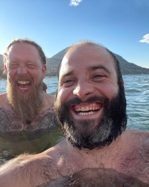 Barry Kerch Instagram - Sometimes you just jump in Okanagan lake with your friend unprompted and with street clothes.  Enjoy life my people.  #shinedown #campaignagainstnegativity #canada #summervibes☀️ #pearldrums #sabiancymbals #evansdrumheads #promarkbydaddario