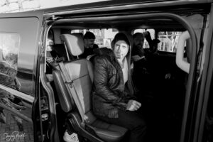 Barry Kerch Instagram - That one time team @shinedown was lured into a van in England willingly…. 📸 @sanjayparikhphoto ✖️ #shinedown #shinedownnation #shinedownfamily #ontour #rockandroll #giddyup #lifeontheroad #securitydirector