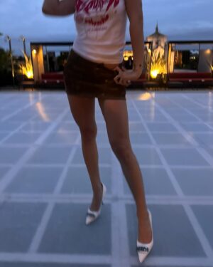 Beatrice Vendramin Instagram - 24 ❤️‍🔥 and in the coolest @dsquared2 outfit!!! you know the way to my <3 . @mauroscalia thanks for the best night. #D2HEAT#adv