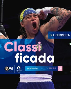 Beatriz Ferreira Instagram - A BRABA É ELA!!! 🇧🇷 Já temos medalha garantida, mas a nossa BIA quer o topo! O sonho continua, @beatrizferreira60kg! PARTIU SEMIFINAL!!! VAMOS PRA CIMA! BUSCAR O QUE É NOSSO, GUERREIRA!!!

#Paris2024 #OlimpíadasNaCazéTV
