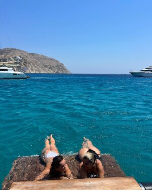 Bebe Rexha Instagram - Mykonos for the first time ever. Thank you @soulaliakou @cavotagoomykonos for taking such good care of us. Can’t wait to be back.