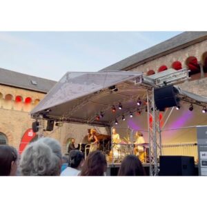 Bellamy Young Instagram - Thank you, @cyrilleaimee , for letting me tag along for 24 wonderful hours in Trier, Germany for your 🔥🔥🔥 gig at Jazz im Brunnenhof 2024! 🎶👑🎉 And thank you, Alex, for making it an extra magical time. 🥰 Hope everyone's headed into a great weekend! I'm sending you so much love! 💗❤️💗❤️💗