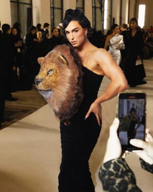 Benito Skinner Instagram - Halloween look #1… Who wore it better?? Because NOTHING could be spookier than wearing the same lion head dress as someone else!! The @ridethepod Haunted HayRide Special is out now on all platforms.. and we may even post the full damn vid tomorrow!! HAPPY HALLOWEEN MILUVS!! 🦁🦁