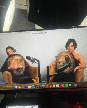 Benito Skinner Instagram - Halloween look #1… Who wore it better?? Because NOTHING could be spookier than wearing the same lion head dress as someone else!! The @ridethepod Haunted HayRide Special is out now on all platforms.. and we may even post the full damn vid tomorrow!! HAPPY HALLOWEEN MILUVS!! 🦁🦁