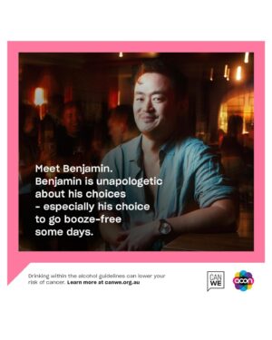 Benjamin Law Instagram - g’day sydney i am now officially the face of drinking in moderation (if you saw me at late night queer dance the other weekend shut up)

real talk: i’m here alongside queer lovelies @girlwhereyouat @rudyjeanrigg and @kirstywebeck to hover over you like benevolent queer emerging elders on bus stops across sydney to gently remind fellow gaylords that:

* yes booze is delicious but
* queers drink more that cis-het people on average 
* over 4 drinks a day or 10 per week increases your risk of cancer 

so have fun, stay within guidelines, and let’s be cool and supportive with each other about reducing booze intake or going plain booze-free 😘

follow @canwe.org.au for more info 🤙🤙🏿🤙🏼

__

📸: the talented AF @jeffandersenjnr who you should follow rn; campaign courtesy of community heroes @aconnsw; thanks to fave local queer bar @imperialerskineville for letting us shoot inside you (so to speak)
