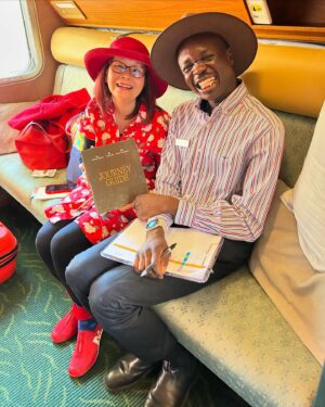 Benjamin Law Instagram - Ticking off an all-time bucket list item for Mum’s 70th birthday … BY TAKING HER ON THE FRICKIN’ GHAN. 
 Feeling damn lucky to travel close to 3000km through the heart of the continent on such an iconic railway, starting in Adelaide on Kaurna Country, then chasing sunrise at Marla on Anangu Pitjantjatjara Yankunytjatjara Land, having stunning off-train nature experiences at Mparntwe (Alice Springs) and Katherine on Jawoyn Country, before finally pulling into Darwin on lush Larrakia Country. 

It’s wild. You honestly can’t quite comprehend the scale of Australia until you experience it like this. 

But what was really staggering for this daughter of a restaurateur (Mum) and son of a restaurateur (me) was the all-inclusive* wine list and menu of fine-dining quality local fare (think: crocodile dumplings, local barramundi, buffalo massaman curry, mango parfait) they served up every day. We’re still processing how these peeps make food this good on a moving vehicle. 

Shout out to the entire Ghan crew who gave us the Gold Service (literally) treatment, especially Yohan, Rami, Darlene, Ralph and Imogen for taking extra special care of Mum. 

And massive thanks to the utter legends at @journeybeyondrail for making a lifelong dream of Mum’s come true. 

If you’re considering one of their iconic trips between Adelaide and Darwin (The Ghan), Sydney and Perth (Indian Pacific), Brisbane and Adelaide (Great Southern) or Adelaide and Melbourne (The Overland), follow them on Insta for inspiration and travel porn. 

Can’t recommend it enough. 

Oh, and happy birthday to the Ghan too. Lookin’ good for a gal who’s just turned 95.

*N.B. “All-inclusive” is now my safe word. 

#journeybeyondrail #theghan #australiabytrain #gifted