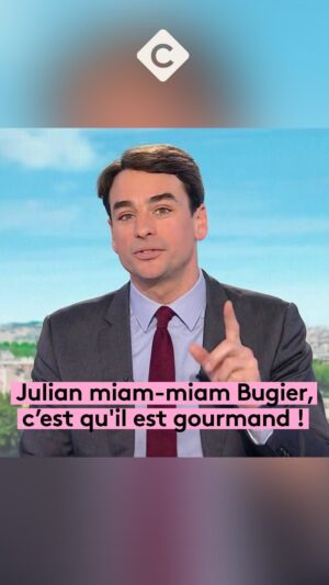 Bertrand Chameroy Instagram - Notre idole, Julian miam-miam Bugier… C’est qu’il est gourmand celui-ci 🙈

#CàVous @bertrand.cham #CaVous #JulianBugier #miammiam