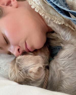 Beth Behrs Instagram - Who rescued who? I love this new addition to our family. He's truly the most snuggly, loving, protective, silly , most joyful boy. I will be forever grateful to @hellosouthladogs @melsobo @veronica_trentadue @hitlivingfoundation for bringing him to me. #olivertwist aka Ollie ! #adoptdontshop