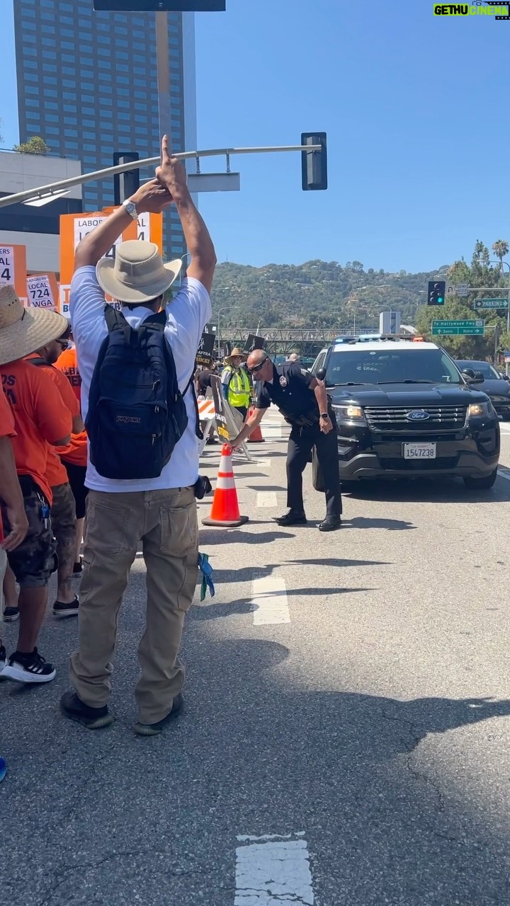 Bex Taylor-Klaus - 5.4K Likes - we deserve a safe space to strike. NBCUniversal robbed us of that. so Department of Transportation gave us two street lanes to picket in, instead. LAPD pushed the cones well into the lane line, taking some of our much needed space to strike!
thank you WGA and SAG-AFTRA captains for keeping us safe today! #SAGAFTRA #SAGAFTRASTRIKE #SAGAFTRASTRONG #strike