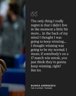 Bianca Andreescu Instagram - “Whenever I leave the tunnel and step out onto the court, I always feel a bit of that magic from before. I still think that anything is possible.”⁠
⁠
Winning the @usopen at 19 was a dream beginning to @biancaandreescu_’s tennis career — until it wasn’t.⁠
⁠
Five years later, she’s beginning again. This is her story. (Link in bio) • 📸: Robert Prange/Getty, @clivebrunskill
