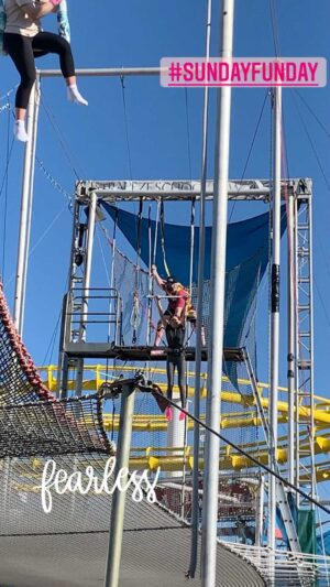 Bijan Ali Instagram - Trying new things!! Today was a great day…. trapeze school and hanging with a friend.  Always push yourself to try new things - make new friends…. Only good things can come from it 💕💖💕
.
.
.
#trapeze 
#santamonicapier 
#sundayfunday 
#growth 
#somuchfun